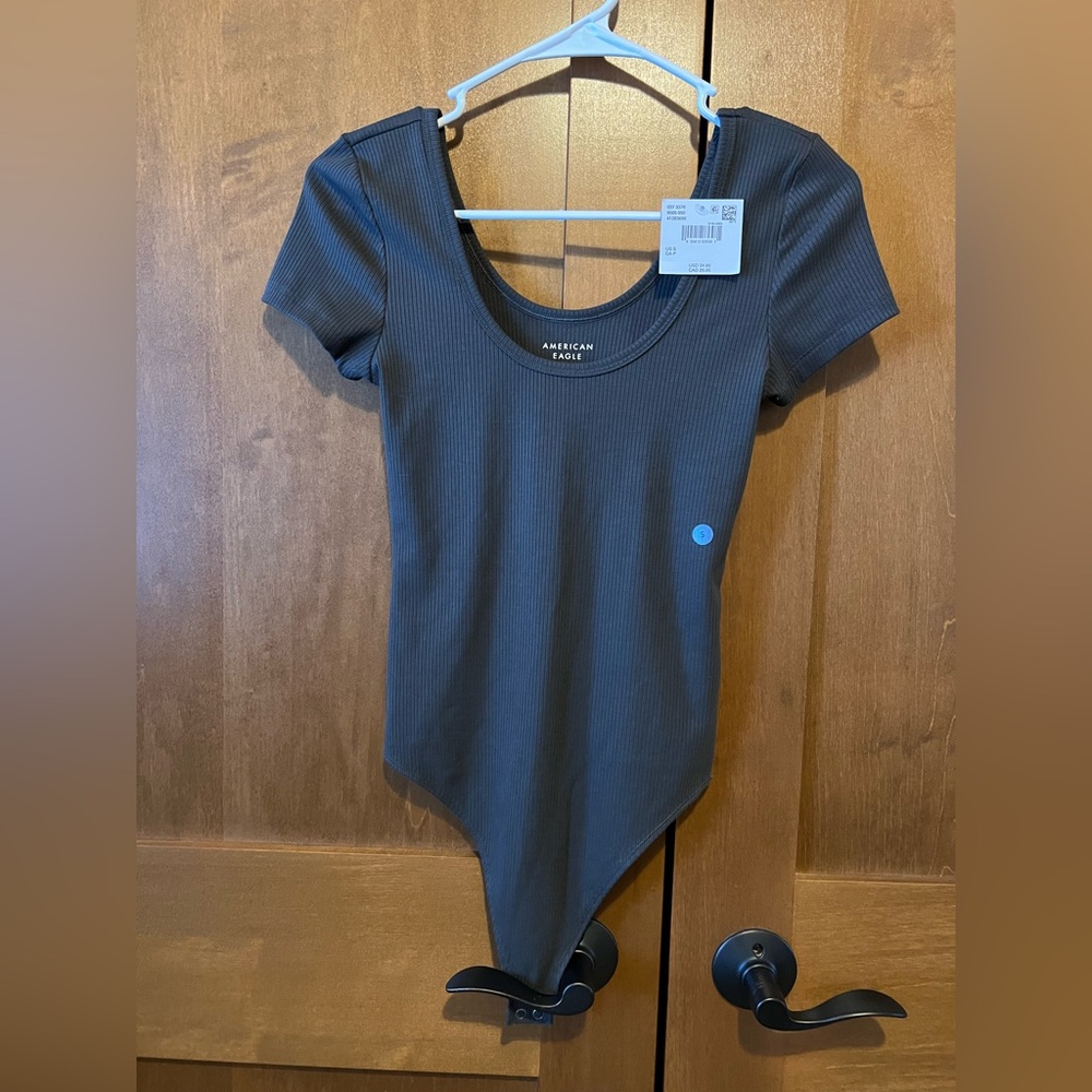 American Eagle Outfitters Charcoal Bodysuit